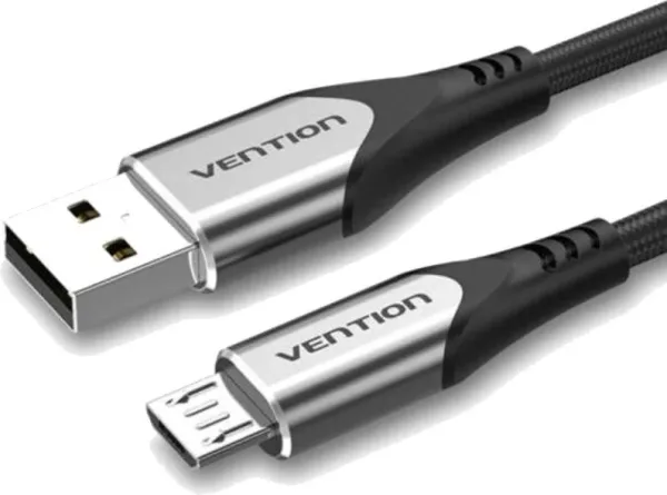 Cable USB 2.0 Vention COAHG/ USB Macho - MicroUSB Macho/ 480Mbps/ 1.5m/ Gris
