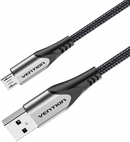Cable USB 2.0 Vention COAHH/ microUSB Macho - USB Macho/ 480Mbps/ 2m/ Gris