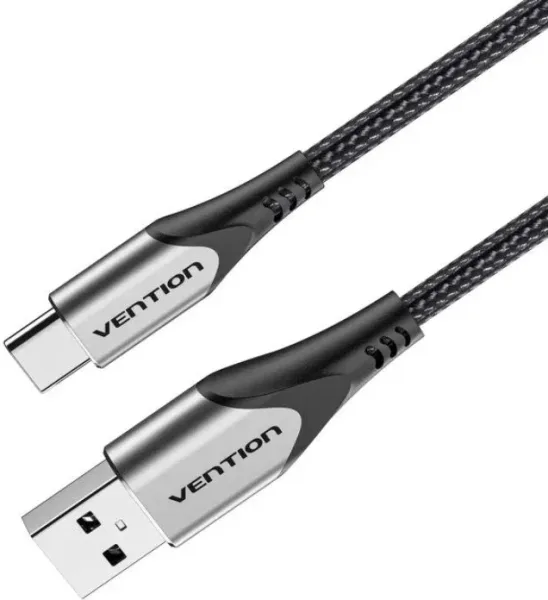 Cable USB-A a USB-C M-M 0.25 M Gris Vention
