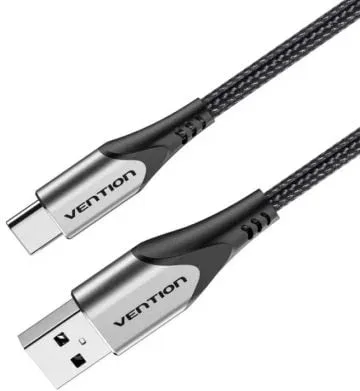 Cable USB 2.0 Tipo-C Vention CODHF/ USB Macho - USB Tipo-C Macho/ 480Mbps/ 1m/ Gris