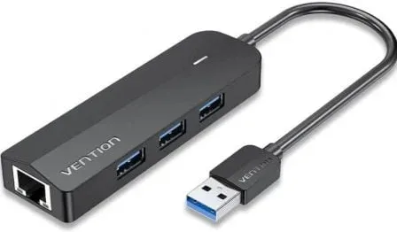Hub USB 3.0 Vention CHNBB/ RJ45/ 3xUSB/ 1xMicroUSB PD