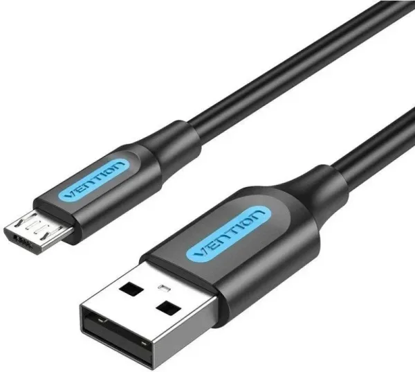 Cable USB 2.0 Vention COLBH/ USB Macho - MicroUSB Macho/ 480Mbps/ 2m/ Negro