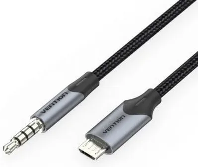 Cable Audio Vention BDGBG/ MicroUSB Macho - Jack 3.5 Macho/ 1.5m/ Negro