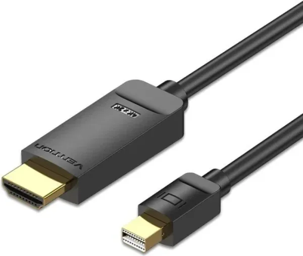 Cable Conversor Vention HAHBH/ Mini DisplayPort Macho - HDMI Macho/ 2m/ Negro