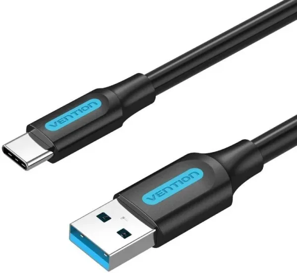 Cable USB 3.0 Tipo-C Vention COZBF/ USB Macho - USB Tipo-C Macho/ 5Gbps/ 1m/ Negro