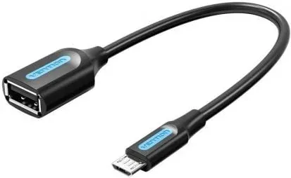 Cable USB 2.0 Vention CCUBB/ MicroUSB Macho - USB Hembra/ 480Mbps/ 15cm/ Negro