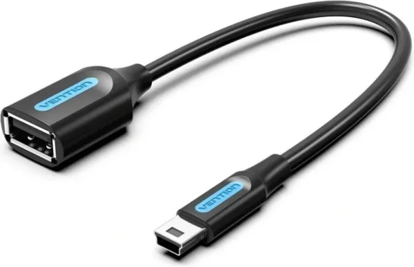 Cable USB 2.0 Mini USB/M a USB-A/H 0.15 M Negro Vention