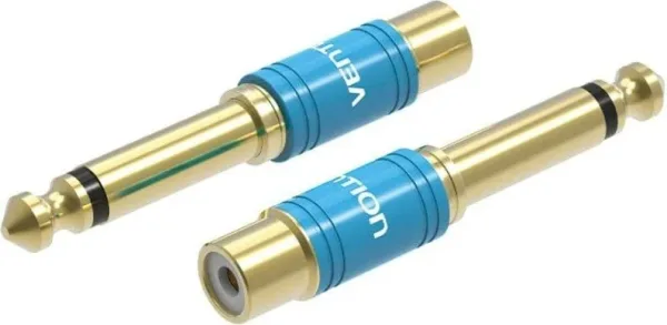 Adaptador Jack Vention VDD-C03/ RCA Hembra - Jack 6.5 Macho/ Azul