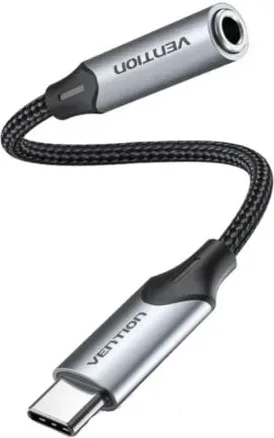 Conversor Vention BGMHF/ Jack 3.5 Hembra - USB Tipo-C Macho/ 1m/ Gris