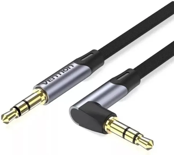 Cable Audio Estereo Acodado Jack 3.5/M Jack 3.5/M 3 M Gris Vention