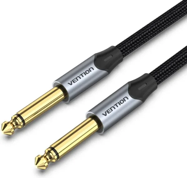 Cable Estéreo Vention BASHG/ Jack 6.5 Macho - Jack 6.5 Macho/ 1.5m/ Gris