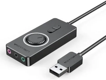 Tarjeta de Sonido Vention CDRBB/ USB Macho - 3x Jack 3.5 Hembra