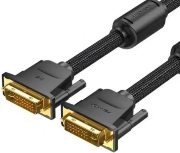 Conector Trenzado DVI-D/M a DVI-D/M 3 M Negro Vention