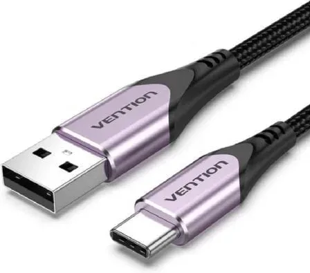 Cable USB 2.0 Tipo-C Vention CODVH/ USB Tipo-C Macho - USB Macho/ 480Mbps/ 2m/ Purpura