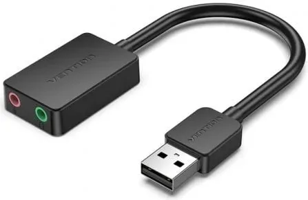 Tarjeta de Sonido Vention CDYB0/ 2.1/ Negro