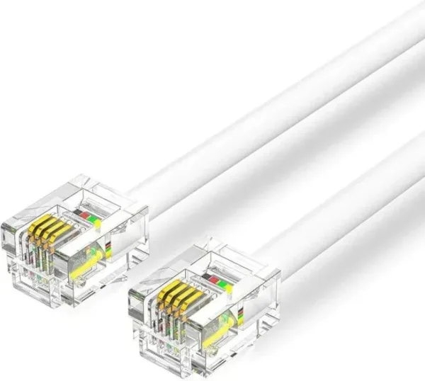 Cable de Teléfono RJ11 6P4C Vention IQBWI/ 3m/ Blanco
