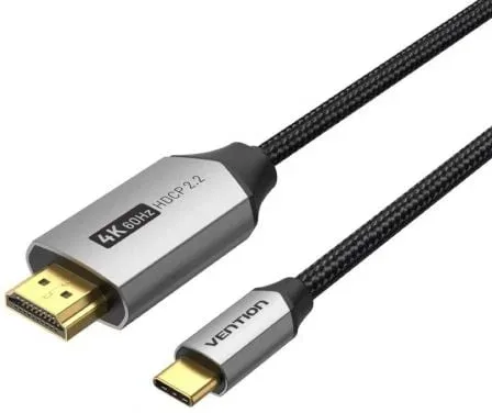 Cable Conversor HDMI 2.0 4K Vention CRBBG/ USB Tipo-C Macho - HDMI Macho/ 1.5m/ Negro