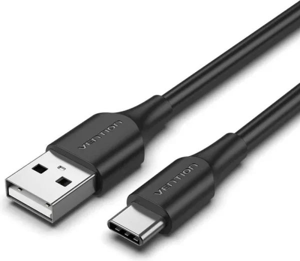 Cable USB 2.0 Tipo-C Vention CTHBD/ USB Tipo-C Macho - USB Macho/ 480Mbps/ 50cm/ Negro