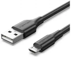 Cable USB 2.0 Vention CTIBI/ USB Macho - MicroUSB Macho/ Hasta 60W/ 480Mbps/ 3m/ Negro