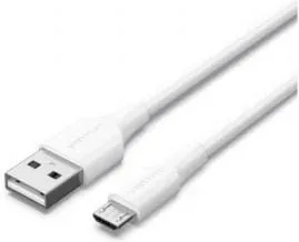 Cable USB 2.0 Vention CTIWF/ USB Macho - MicroUSB Macho/ Hasta 60W/ 480Mbps/ 1m/ Blanco