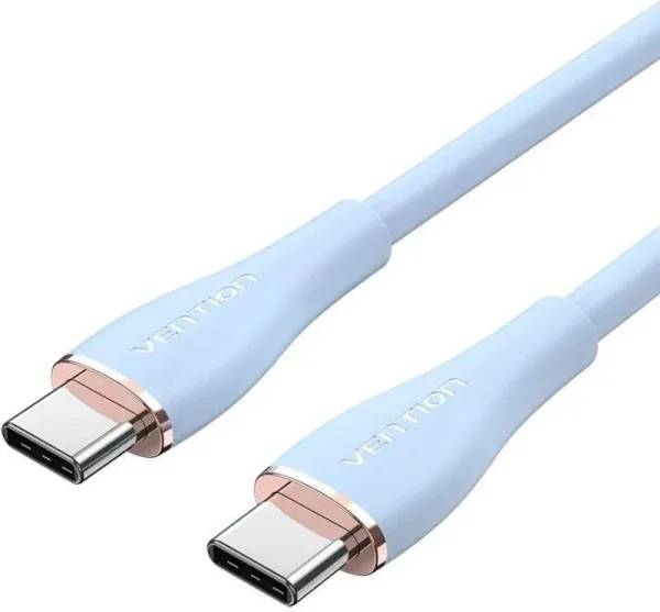 Cable USB 2.0 Tipo-C Vention TAWSG/ USB Tipo-C Macho - USB Tipo-C Macho/ Hasta 100W/ 480Mbps/ 1.5m/ Azul