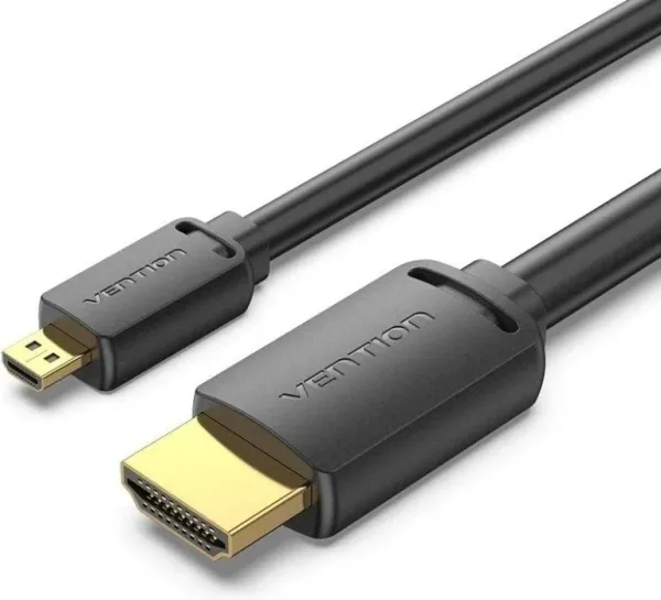 Cable Micro HDMI 2.0 4K Vention AGIBH/ HDMI Macho - Micro HDMI Macho/ 2m/ Negro