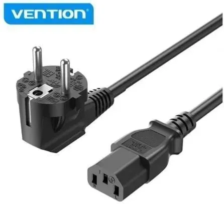 Cable de Alimentación Vention ZCJBAC/ IEC C13 Hembra - CEE7 Macho/ 1.8m/ Negro