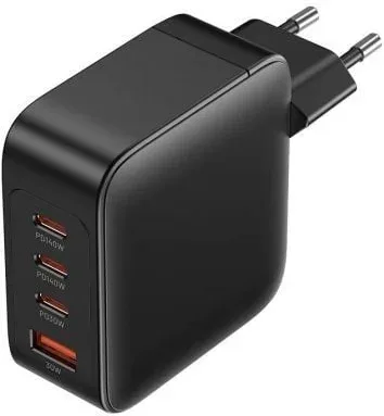 Cargador de Pared GaN Vention FEIB0-EU/ 3xUSB Tipo-C + Cable USB Tipo-C/ 1xUSB/ 140W