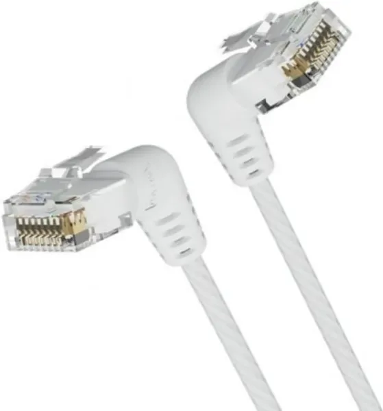 Cable de Red RJ45 UTP Vention IBOWG Cat.6A/ 1.5m/ Cabeza Rotatoria 360º/ Blanco