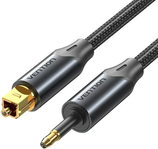 Cable de Audio de Fibra Optica Trenzado 1 M Negro Vention