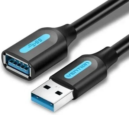 Cable Alargador USB 3.0 Vention CBHBJ/ USB Macho - USB Hembra/ 5m/ Negro