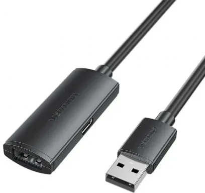 Cable Alargador USB 2.0 Vention CBKBJ/ USB Macho - USB Hembra/ 480Mbps/ 5m/ Negro