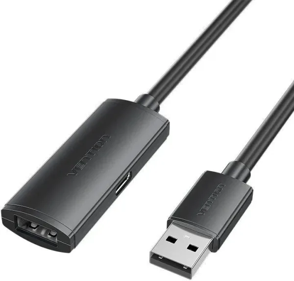 Cable Alargador USB 2.0 Vention CBKBL/ USB Macho - USB Hembra/ 480Mbps/ 10m/ Negro