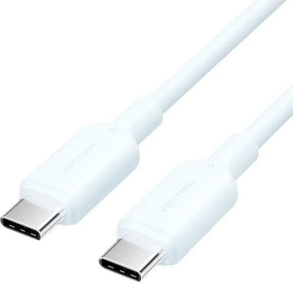Cable USB 2.0 Tipo-C 3A Vention TRCSF/ USB Tipo-C Macho - USB Tipo-C Macho/ Hasta 60W/ 480Mbps/ 1m/ Azul
