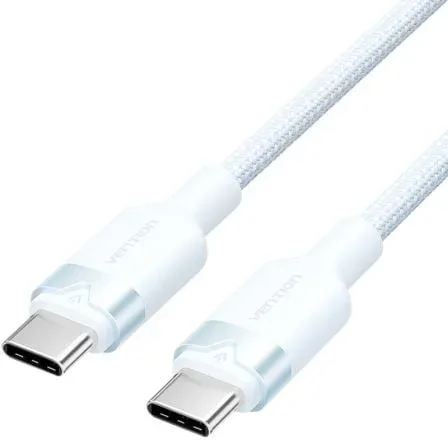 Cable USB 2.0 Tipo-C 3A Vention TRDSF/ USB Tipo-C Macho - USB Tipo-C Macho/ Hasta 60W/ 480Mbps/ 1m/ Azul