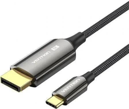 Cable Conversor DisplayPort 8K Vention CRFBF/ USB Tipo-C Macho - DisplayPort Macho/ 1m/ Negro