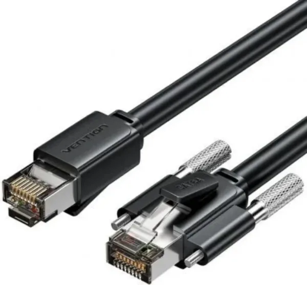 Cable de Red Latiguillo Rj45 Cat.6 Sftp Awg26 1 M Negro Vention