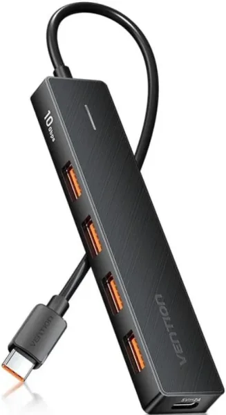 HUB 5 PUERTOS USB 3.2 4xUSB 1xUSB-C GRIS VENTION