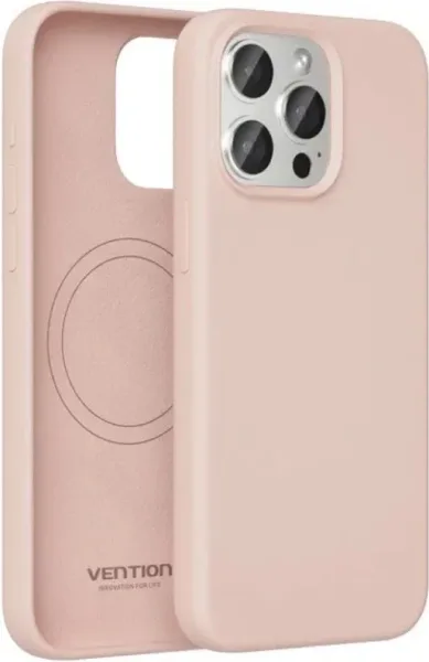 Funda Silicona Magsafe Iphone 15 Rosa Vention