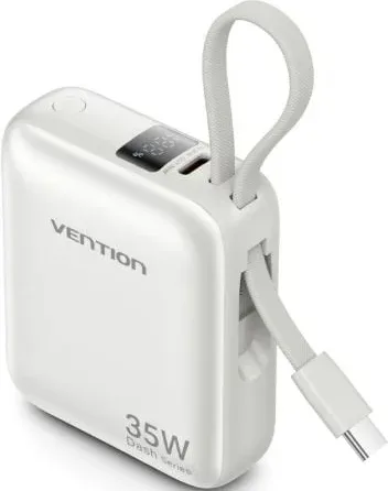 Powerbank 10000mAh Vention FHEN0/ 35W/ Beige/ Incluye Cable USB Tipo-C