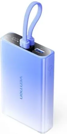 Powerbank 10000mAh Vention FHZL0/ 22.5W/ Azul/ Incluye Cable USB Tipo-C y Lightning