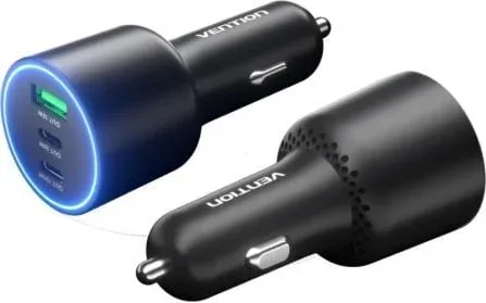 Cargador de Coche Vention FFQB0/ 2xUSB-Tipo C/ 1xUSB/ 100W