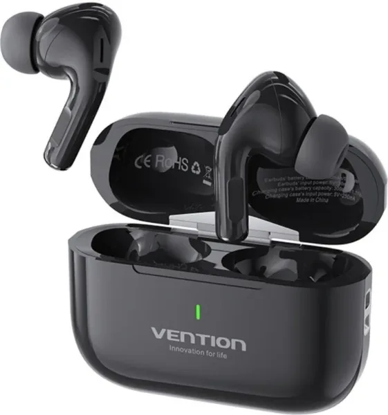 Auriculares Bluetooth Vention Echo Lite E11 con estuche de carga/ Autonomía 6h/ Negros