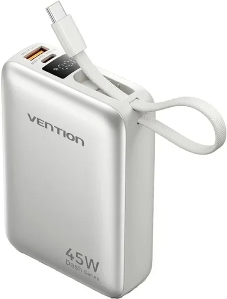 Powerbank 20000mAh Vention FHGN0/ 45W/ Beige/ Incluye Cable USB Tipo-C