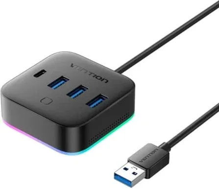 Hub USB 3.0 Vention CHZBC/ 3xUSB/ 1xUSB Tipo-C/ 1xUSB Tipo-C PD