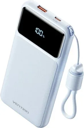 Powerbank 10000mAh Vention XGYL0-39-TY/ 22.5W/ Azul/ Incluye Cable USB Tipo-C