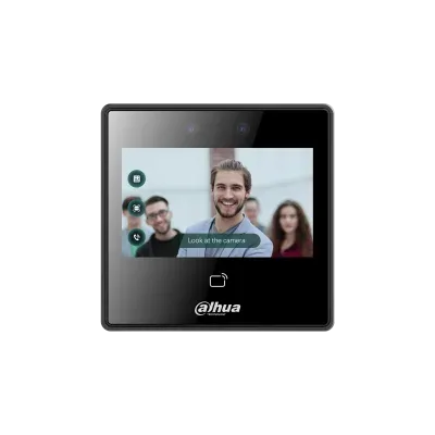 (Dhi-Asi3213A-W) Dahua Lector de Control de Acceso Integrado Táctil, Reconocimiento Facial+Contraseña+Tarjeta, Pantalla LCD 4.3", Cámara HD 2Mp