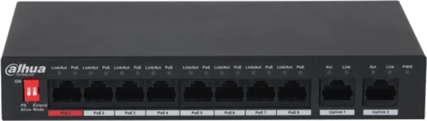 Switch DH-PFS3010-8ET-96-V2 8xPOE 10/100Mbps 96W