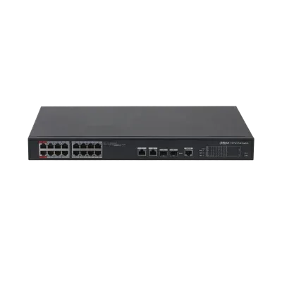 (Dh-Pfs4218-16Et-240-V3) Dahua Switch L2 Hi-PoE Gestionable 16 Puertos 10/100 + 2 Combo Gigabit/Sfp Uplink