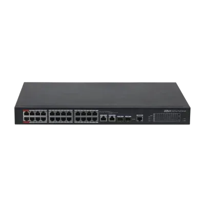 (Dh-Pfs4226-24Et-360-V3) Dahua Switch L2 Hi-PoE 2.0 Gestionable 24 Puertos 10/100 + 2 Uplink Combo Gigabit/Sfp
